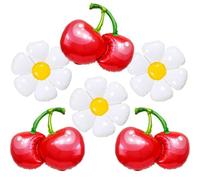 Ballons en forme de marguerite - Décorations de fête d'anniversaire sur le thème des cerises - Décorations de fête d'anniversaire Shes the Cherry On Top - Décoration de fête prénatale