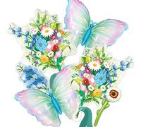 Ballons en forme de papillon - Décorations de fête d'anniversaire pour 1er anniversaire de fille - Décoration de fête prénatale - Fournitures de fête prénatale
