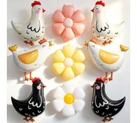 Ballons en forme de poule - Décorations de fête d'anniversaire de la ferme printanière - Décoration de fête d'œufs de Pâques - Ce poussin est une décoration d'anniversaire mignonne en forme de poussin