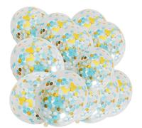 Ballons en latex à confettis dorés, ballons à paillettes pour fête, ballons à confettis en latex pour fête 100 pièces, ballons à paillettes multicolores transparents avec décoration de fête en pape