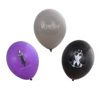 Ballons en latex - CHAKS - Mercredi - Lot de 6 - Ø 27cm - Lilas-Prune-Parme - Halloween