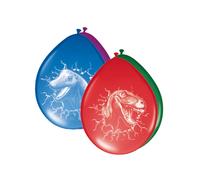 Ballons en latex dinosaures 6 pièces multicolores 30cm