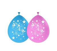 Ballons en latex licorne 8 pièces rose bleu