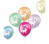 Ballons en latex Unicorns et arcs-en-ciel, 6e MOSELOTA G