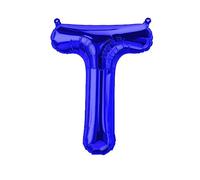 Ballons en plastique Lettres Bleues - 40/80/100 cm pour anniversaire Mariage Fête Décoration Joyeux Anniversaire JGA Cadeau Ballon de fin d'études Ballon géant ABI grand XXL petit Garçons 40 cm - T)
