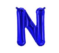 Ballons en Plastique Lettres Bleues - 40/80/100 cm pour Anniversaire Mariage Fête Décoration Joyeux Anniversaire JGA Cadeau Ballon de Fin d'études Ballon géant ABI Grand XXL Petit garçons 40 cm - N