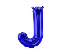 Ballons en Plastique Lettres Bleues - 40/80/100 cm pour Anniversaire Mariage Fête Décoration Joyeux Anniversaire JGA Cadeau Ballon de Fin d'études Ballon géant ABI Grand XXL Petit Garçons 40 cm - J