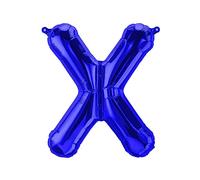 Ballons en Plastique Lettres Bleues - 40/80/100 cm pour Anniversaire Mariage Fête Décoration Joyeux Anniversaire JGA Cadeau Ballon de Fin d'études Ballon géant ABI Grand XXL Petit garçons 40 cm - X