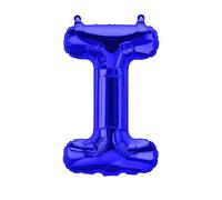 Ballons en Plastique Lettres Bleues - 40/80/100 cm pour Anniversaire Mariage Fête Décoration Joyeux Anniversaire JGA Cadeau Ballon de Fin d'études Ballon géant ABI Grand XXL Petit Garçons 40 cm - I