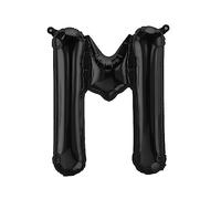 Ballons en Plastique Lettres Noir - 40/80/100 cm pour Anniversaire Mariage Fête Décoration Joyeux Anniversaire JGA Cadeau Ballon de Fin d'études Ballon géant ABI Grand XXL Petit garçons (40 cm - M)