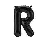 Ballons en Plastique Lettres Noir - 40/80/100 cm pour Anniversaire Mariage Fête Décoration Joyeux Anniversaire JGA Cadeau Ballon de Fin d'études Ballon géant ABI Grand XXL Petit garçons (40 cm - R)