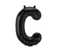 Ballons en Plastique Lettres Noir - 40/80/100 cm pour Anniversaire Mariage Fête Décoration Joyeux Anniversaire JGA Cadeau Ballon de Fin d'études Ballon géant ABI Grand XXL Petit garçons (40 cm - C)