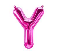 Ballons en plastique lettres roses - 40/80/100 cm pour anniversaire mariage fête décoration joyeux anniversaire JGA cadeau ballon de baudruche diplôme ballon géant ABI grand XXL fille (40 cm - Y)