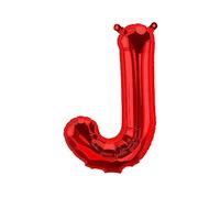 Ballons en Plastique Lettres Rouges - 40/80/100 cm pour Anniversaire Mariage fête décoration Joyeux Anniversaire JGA Cadeau Ballon de baudruche diplôme Ballon géant ABI Grand XXL garçon (40 cm - J)