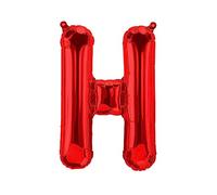 Ballons en Plastique Lettres Rouges - 40/80/100 cm pour Anniversaire Mariage fête décoration Joyeux Anniversaire JGA Cadeau Ballon de baudruche diplôme Ballon géant ABI Grand XXL garçon (40 cm - H)