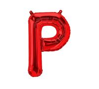 Ballons en Plastique Lettres Rouges - 40/80/100 cm pour Anniversaire Mariage fête décoration Joyeux Anniversaire JGA Cadeau Ballon de baudruche diplôme Ballon géant ABI Grand XXL garçon (40 cm - P)