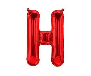 Ballons en plastique lettres rouges - 40/80/100 cm pour anniversaire mariage fête décoration joyeux anniversaire JGA cadeau ballon de baudruche diplôme ballon géant ABI grand XXL garçon (40 cm - H)