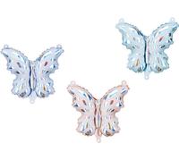 Ballons en plastique pour guirlandes Papillons, 19x23 cm, 21 pièces