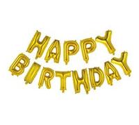 Ballons en texte de joyeux anniversaire en or Globos G