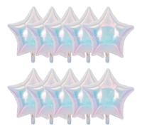 Ballons Étoiles, 10 Ballons Irisés En Aluminium En Forme D'étoile, Grands Ballons À L'hélium Colorés Arc-en-ciel De 45,7 Cm Pour Décorations De Fête D'anniversaire, De Baby Shower Ou D'anniversaire