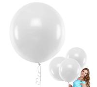 Ballons Géants Blancs, Big Balloons, Ballons Ronds de 36 Pouces, Ballon de Latex Géant, Ballons Géants pour fête Anniversaire Anniversaire Mariage Décorations d'événements