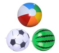Ballons gonflables de plage - Petit jeu d'été pour - Balle de couleur claire - Lot de 3 balles gonflables de 30,5 cm - Jouets d'eau pour piscines, natation, jeux en dehors du PLA