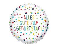 Ballons gonflables * Design confettis * comme décoration pour anniversaire et fête | Chiffres de 18 à 60 | pour air + hélium | Ballons Happy Birthday, édition : Joyeux anniversaire