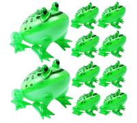 Ballons gonflables en forme de grenouille, 10 pièces, grenouille réaliste lumineuse avec ficelle élastique, 7, 9 x 7, 9 x 3, pouces, animaux gonflables grinçants pour décoration de fête, animaux sou