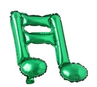 Ballons gonflables en Mylar avec notes de musique - Pour mariage, anniversaire, fête - Décoration de mariage - Ballons à l'hélium (double note vert)