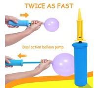 Ballons gonflables pour anniversaire et mariage, accessoires de ballons avec pompe à main, décorations pour baby shower et famille, cadeaux Taille Unique,2 paquetsBlocs de couleurPolypropylène