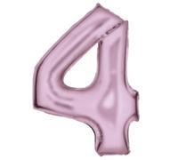 Ballons gonflables XXL en aluminium * Rose pastel mat * Chiffre 0 à 9 pour décoration d'anniversaire et de fête | 86 cm de haut | Chiffres roses pastels Rose pâle Décoration de fête Ballon Ballon pour