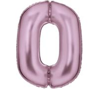 Ballons gonflables XXL en aluminium * Rose pastel mat * Chiffre 0 à 9 pour décoration d'anniversaire et de fête | 86 cm de haut | Chiffres roses pastels Rose pâle Décoration de fête Ballon Ballon pour