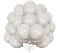 Ballons Gris, Paquet de 30 Ballons Gris Mat en Latex 12 pouces 30,5 cm Ballon avec Ruban pour Femmes Garçons d'anniversaire Filles Mariage Baptême Douche Remise des Diplômes Baby Shower Décorations