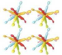 Ballons holographiques en forme d'étoile explosion colorée - Étoile éclatante - Décoration de fête colorée pour fête prénatale, mariage, enterrement de vie de jeune fille