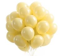Ballons Jaunes,Ballon en Latex Macarons,100 pcs Kit Guirlande Ballon Jaune 12 pouces avec Ruban pour Filles Enfants Fête d'Anniversaire Douche Bébé Mariage Décorations