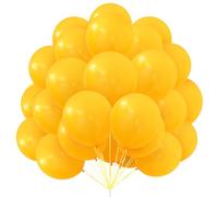 Ballons Jaunes Citron, Paquet de 30 Ballons Jaune Kaki Mat Latex 12 pouces 30,5 cm Ballon avec Blanc Ruban pour Filles Femmes Garçons Fête d'Anniversaire Baptême Mariage Douche Bébé Baby Shower