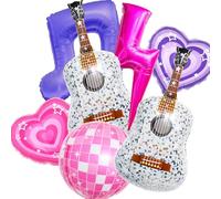 Ballons Kpop - Ballons guitare - Décorations de fête d'anniversaire - Décoration de fête disco sur le thème de la musique - Décoration d'anniversaire Y2K - Décoration sur le thème de l'idole coréenne