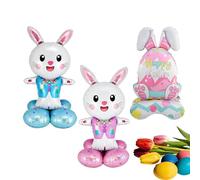 Ballons Lapins - Décoration Fête 3D 150 cm pour Pâques Mignon | Set de 3 Ballons Géants pour le Printemps,pour Intérieur Extérieur Jardin Porche Entrée Anniversaire