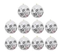 Ballons Latex Transparent avec Chiffre 60, 10 Pièces, Décoration Anniversaire Mariage, Ballons à Confettis Rose Gold et Or - Matériau Sûr, Léger, Festif pour Fête (boules de confettis en or rose)