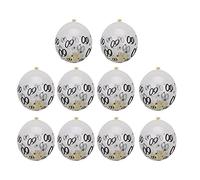 Ballons Latex Transparent avec Chiffre 60, 10 Pièces, Décoration Anniversaire Mariage, Ballons Confettis Rose Gold et Or - Matériau Durable, Design Festif, Idéal Fêtes et (boule de confettis dorés)