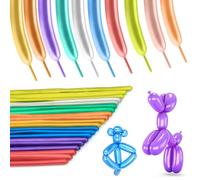 Ballons Longs de Sculpture Multicolores - 100 Pièces pour Anniversaire, Baptême, Arc-En-Ciel, Animaux - Gonflables et À Modeler