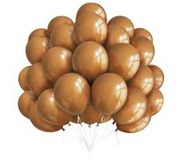 Ballons Marrons 50 Pcs 12 Pouces Baroques, Latex Kaki pour Enfants, Baby Shower, Mariage, Saint Valentin, Décorations Fête d'Anniversaire