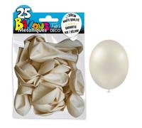 Ballons - MES VERRINES - Pack de 6 - Métal - Blanc - Hélium
