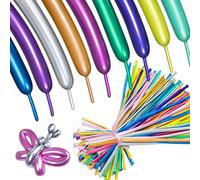 Ballons ModèLes, Ballon à Modeler, Ballons Longs, 100pcs MéTallique Sculpture Ballon, Torsadé Ballon, Convient Pour les FêTes Et les Mariages, les éVéNements De Jeu De Clown (Différentes couleurs)