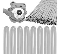 Ballons ModèLes, Ballon à Modeler, Ballons Longs, 100pcs Modeler un Ballon, Torsadé Ballon, Convient pour les FêTes Et les Mariages, les éVéNements De Jeu De Clown (Couleur grise)