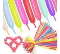 Ballons ModèLes, Ballon à Modeler, Ballons Longs, 100pcs Modeler un Ballon, Torsadé Ballon, Convient pour les FêTes Et les Mariages, les éVéNements De Jeu De Clown (Macarons de différentes couleurs)