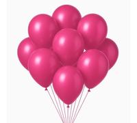 Ballons Nacrés de Luxe, 30 cm, Lot de 10, 13 Coloris Disponibles, Latex Biodégradable, Gonflables à l'Hélium (Fuchsia)