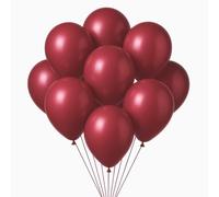 Ballons Nacrés de Luxe, 30 cm, Lot de 10, 13 Coloris Disponibles, Latex Biodégradable, Gonflables à l'Hélium (Bordeaux)