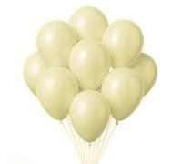 Ballons Nacrés de Luxe, 30 cm, Lot de 10, 13 Coloris Disponibles, Latex Biodégradable, Gonflables à l'Hélium (Ivoire)