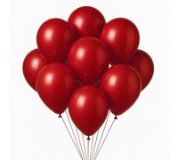 Ballons Nacrés de Luxe, 30 cm, Lot de 10, 13 Coloris Disponibles, Latex Biodégradable, Gonflables à l'Hélium (Rouge)